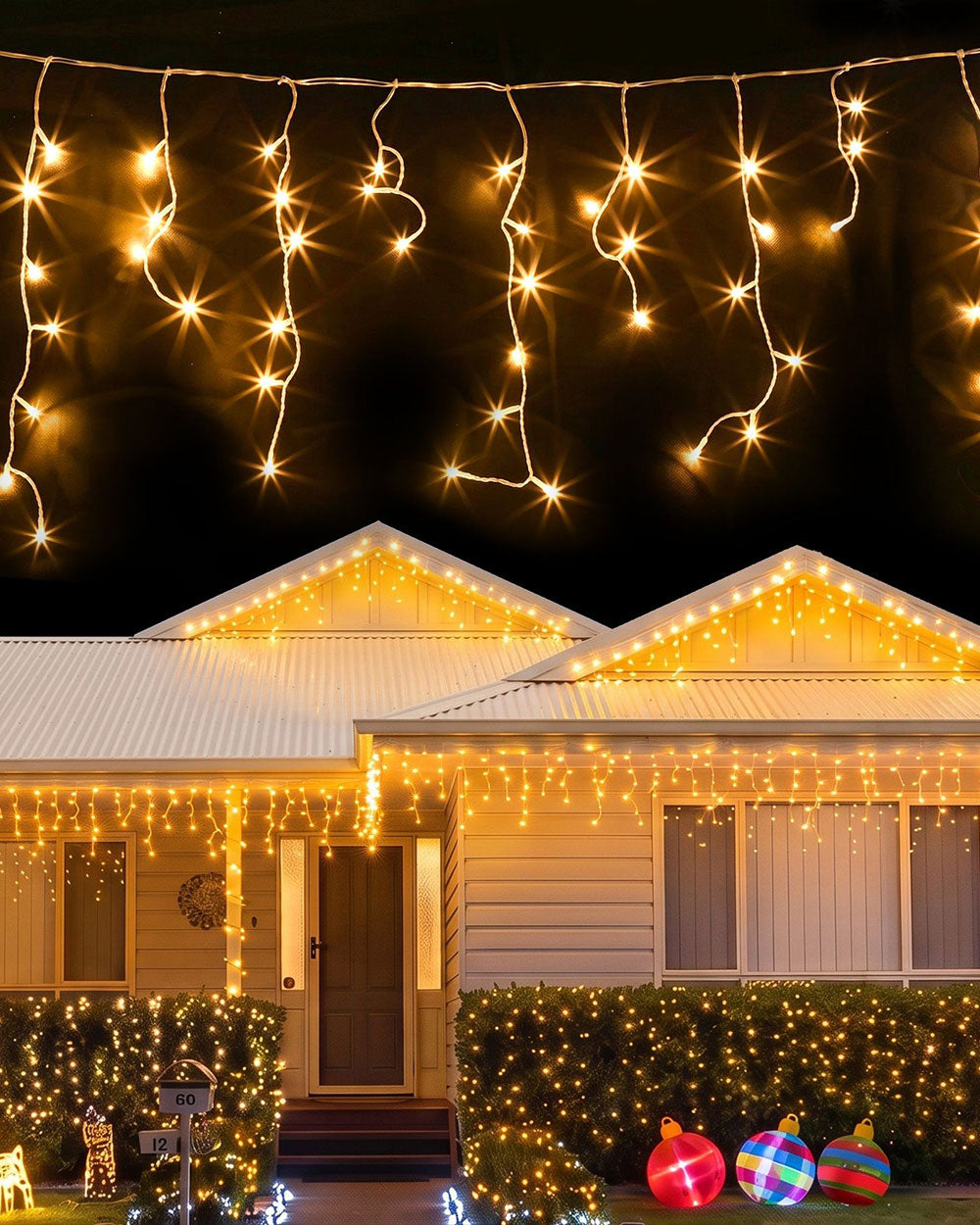Solar Icicle Lights