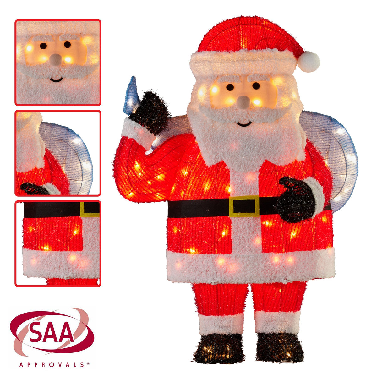 Christabelle 81cm Christmas Santa Display with Lights