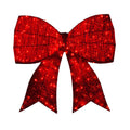 Christabelle Christmas Display Bow 91cm with LED and Twinkle Lights 5 Functions Christmas Festive Decorations Display Big Wired Bow