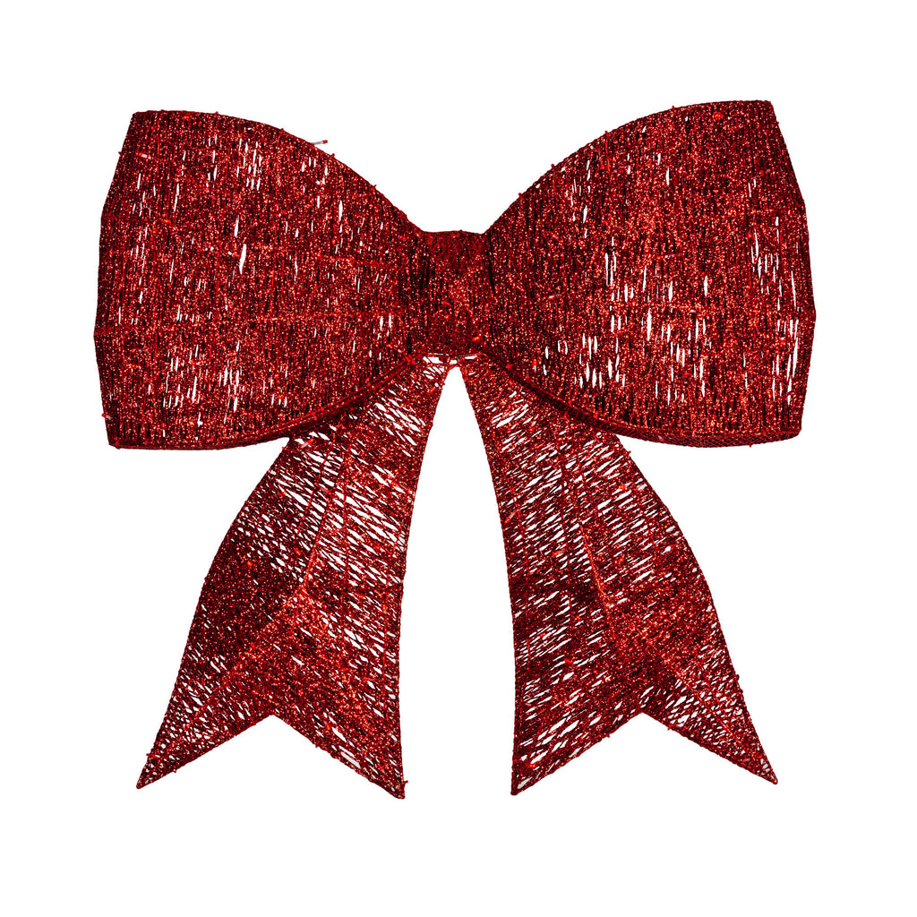 Christabelle Christmas Display Bow 91cm with LED and Twinkle Lights 5 Functions Christmas Festive Decorations Display Big Wired Bow