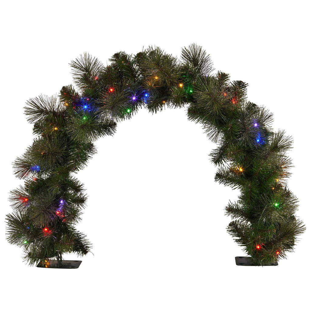 Christabelle 60cm Tabletop Christmas Archway Garland with LED Lights Gold Mantle Decoration Ornament