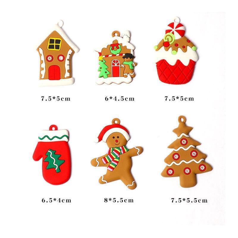 12X Gingerbread Man Xmas Tree Ornament Gift Party Hanging Pendants Window Decor - Window Decor-jbr18