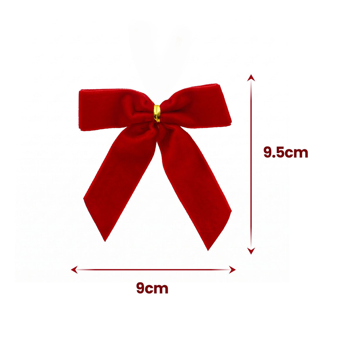 Red Velvet Tree Bows 24Pcs