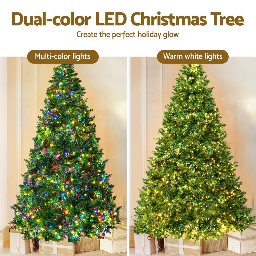 Jingle Jollys Christmas Tree 2.1m Xmas Tree Decoration 8 Light Mode Multi Colour