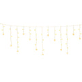 Jingle Jollys 6M Christmas Icicle Lights String Light 160 LED Solar Powered Warm